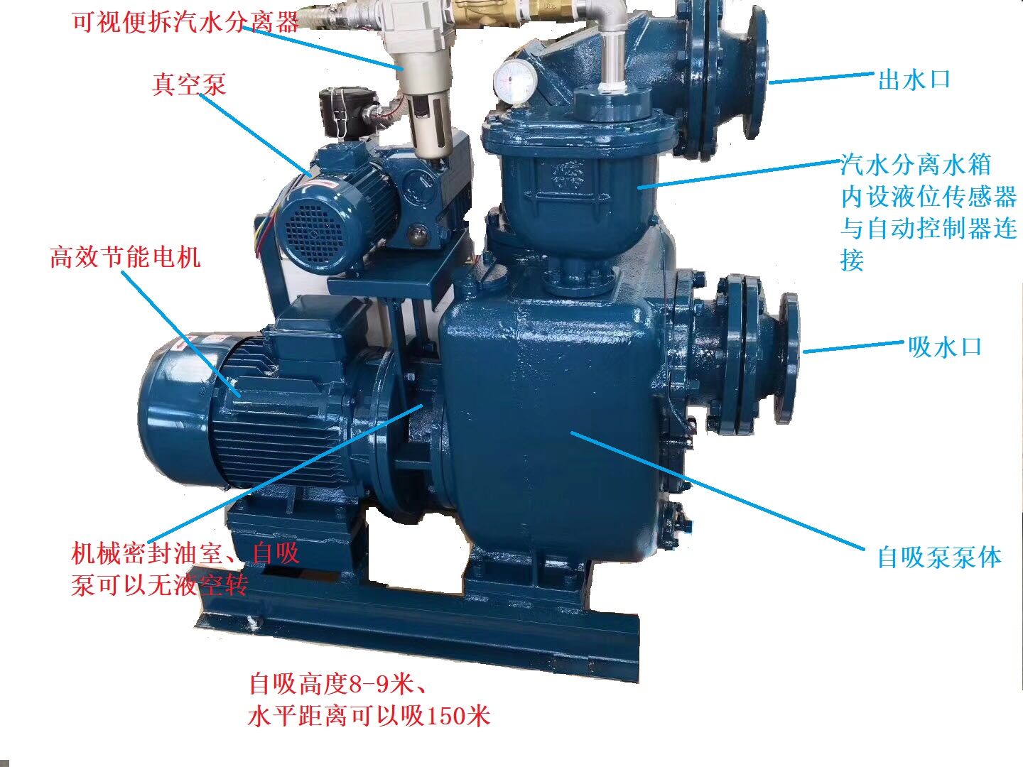 可以空转的真空辅助自吸泵